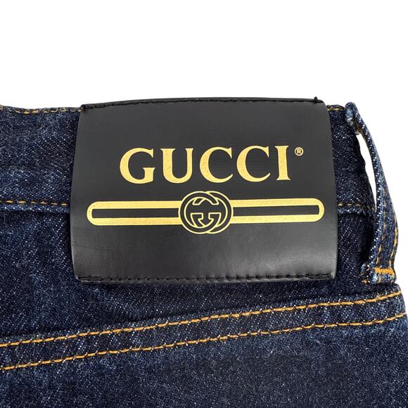 GUCCI Denim Pants with GG Supreme Canvas Cuff 24 - Picture 11 of 16